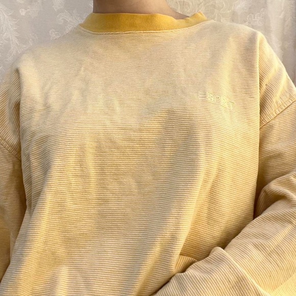 Esprit Yellow Striped Sweater - Picture 1 of 7